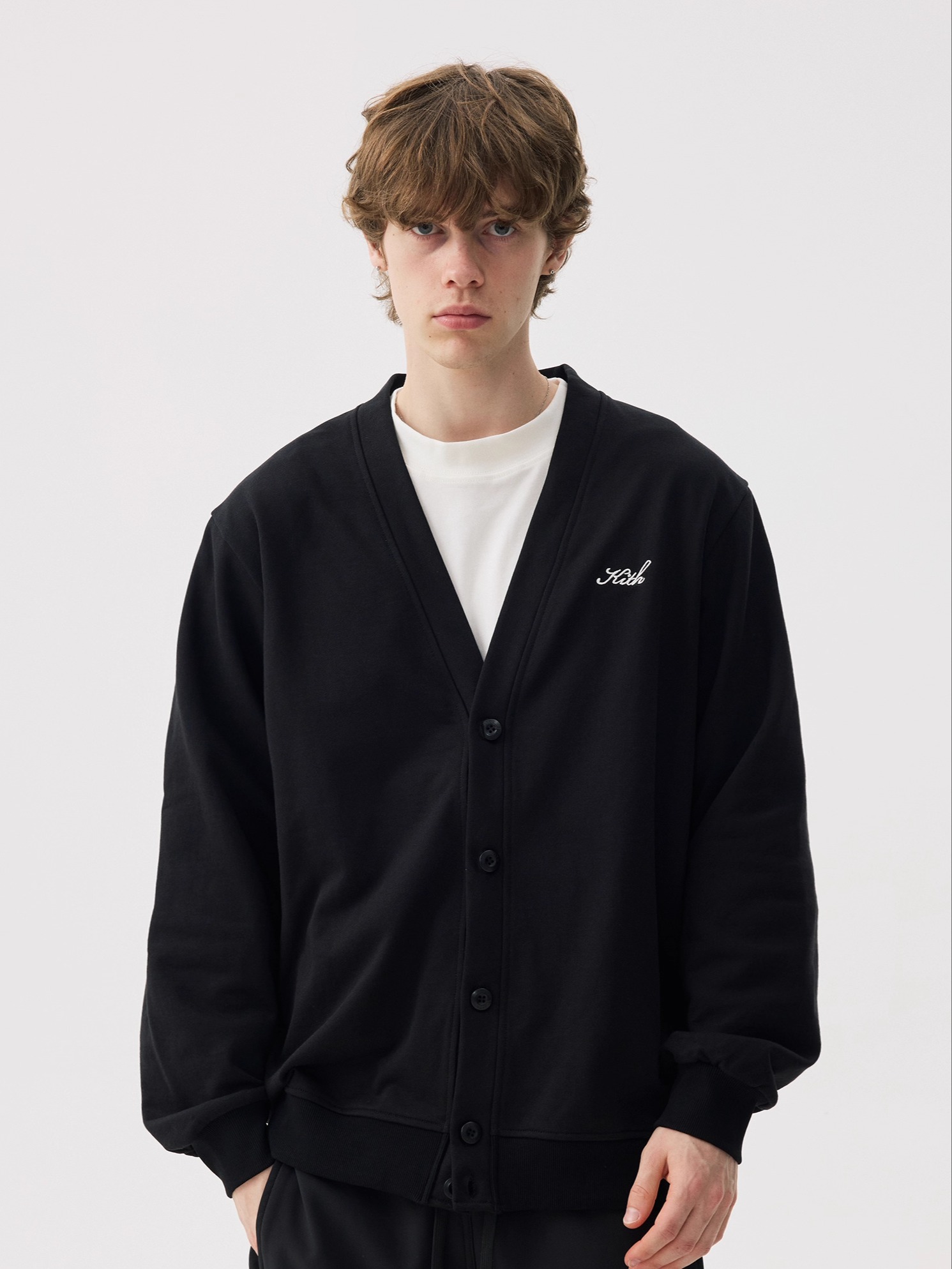 Kith Sweater Knit - Kardigan dziergany KITH z guzikami, dekolt