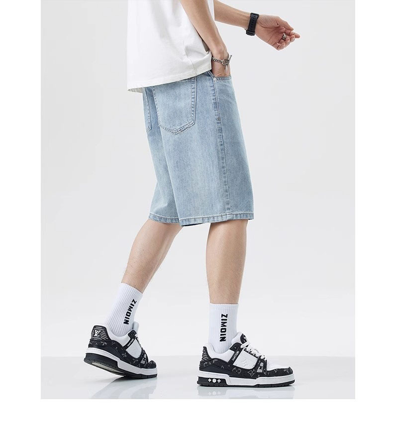 Fear Of God Essential - Letnie męskie jeansowe szorty casualowe, luźne,