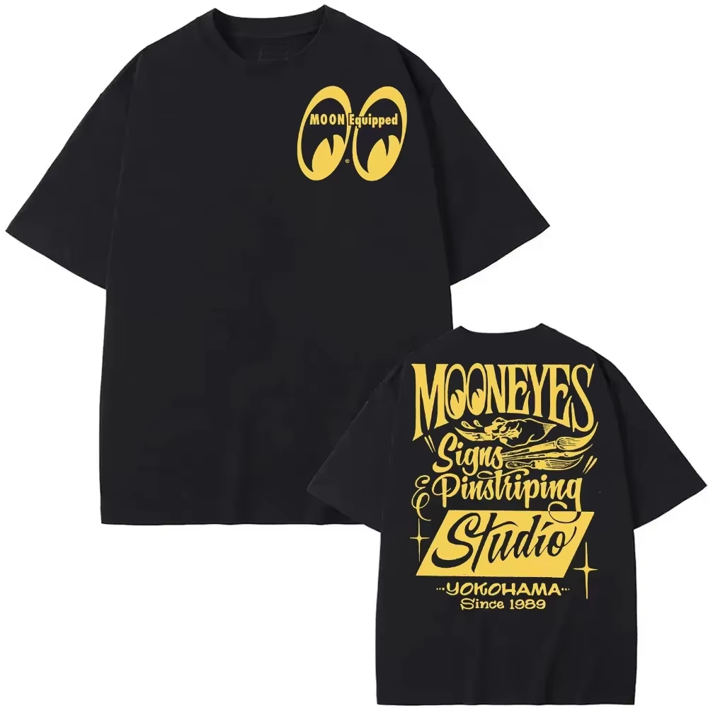 Streetwear Brand With Eye - Klasyczna koszulka z grafiką Moon Eyes,