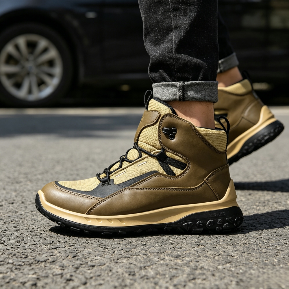 Streetwear Brand Top - Wysokie skórzane buty męskie luksusowej marki,