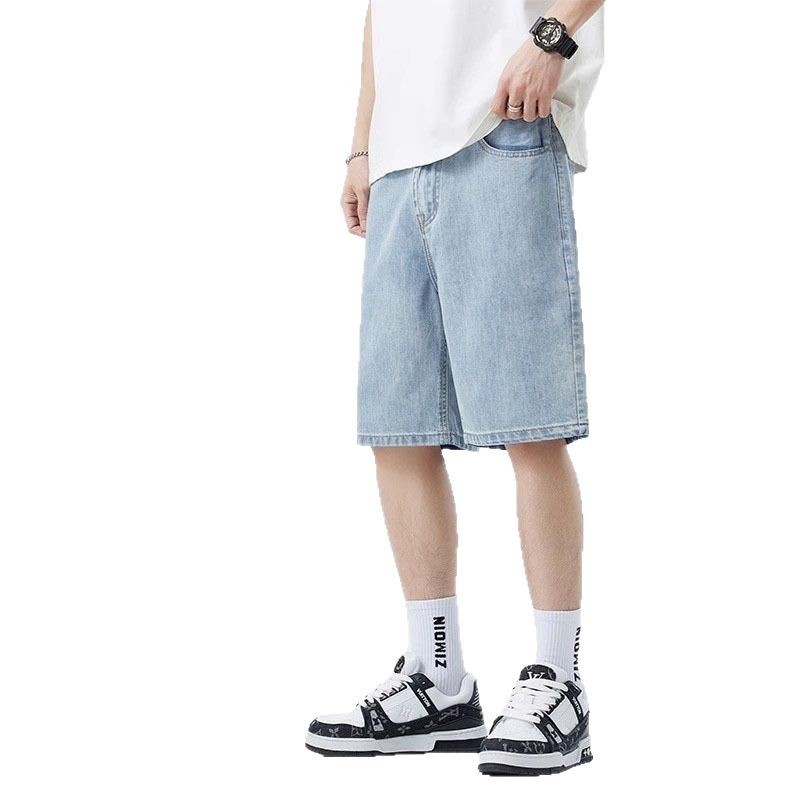 Fear Of God Essential - Męskie luźne szorty jeansowe z szerokimi
