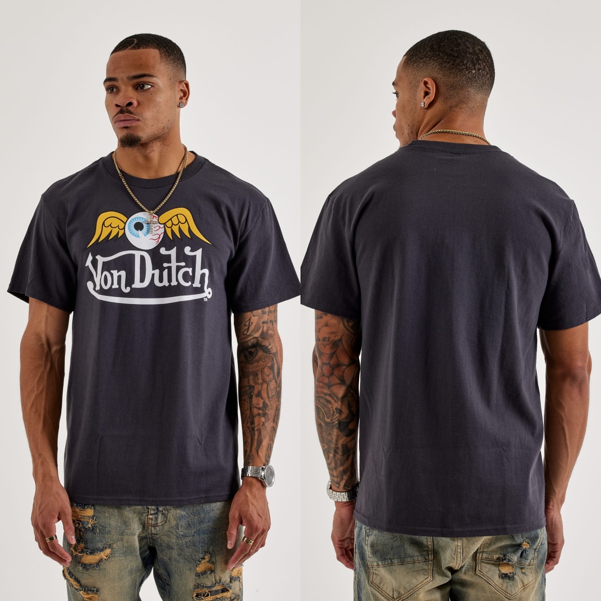 Streetwear Brand With Eye - Koszulka Flying Eye Von Motorcycle Street