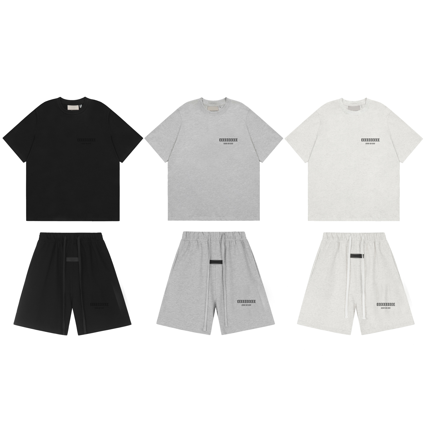 Fear Of God Essential - Zestaw: T-shirt i szorty z nadrukiem