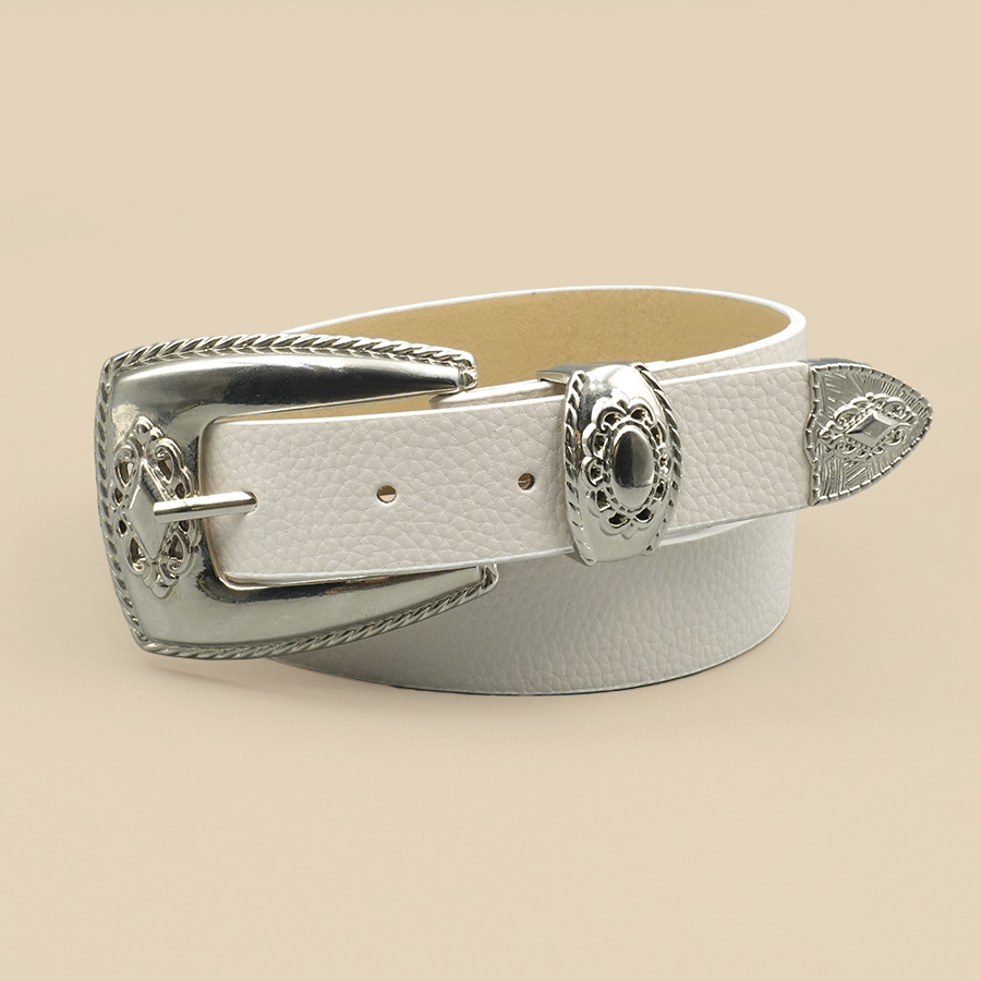 Biały pasek damski Jednolity k – Off White Belt recenzja i cena